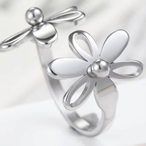 Sortija -SS GARDEN FLOWERS  - SILVER S9