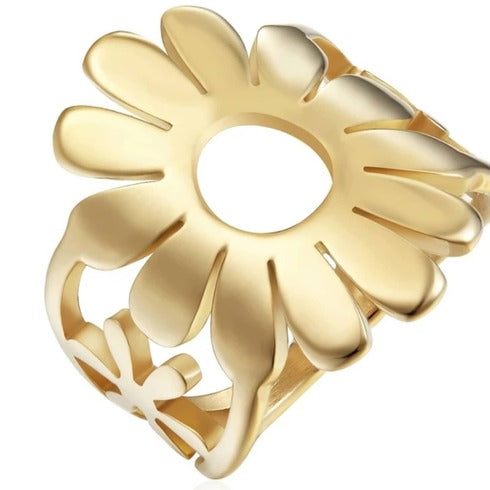 Sortija -SS STUNNING FLOWER  - GOLD S7